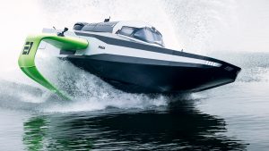 E1 racing: Racebird electric foiling powerboat takes flight