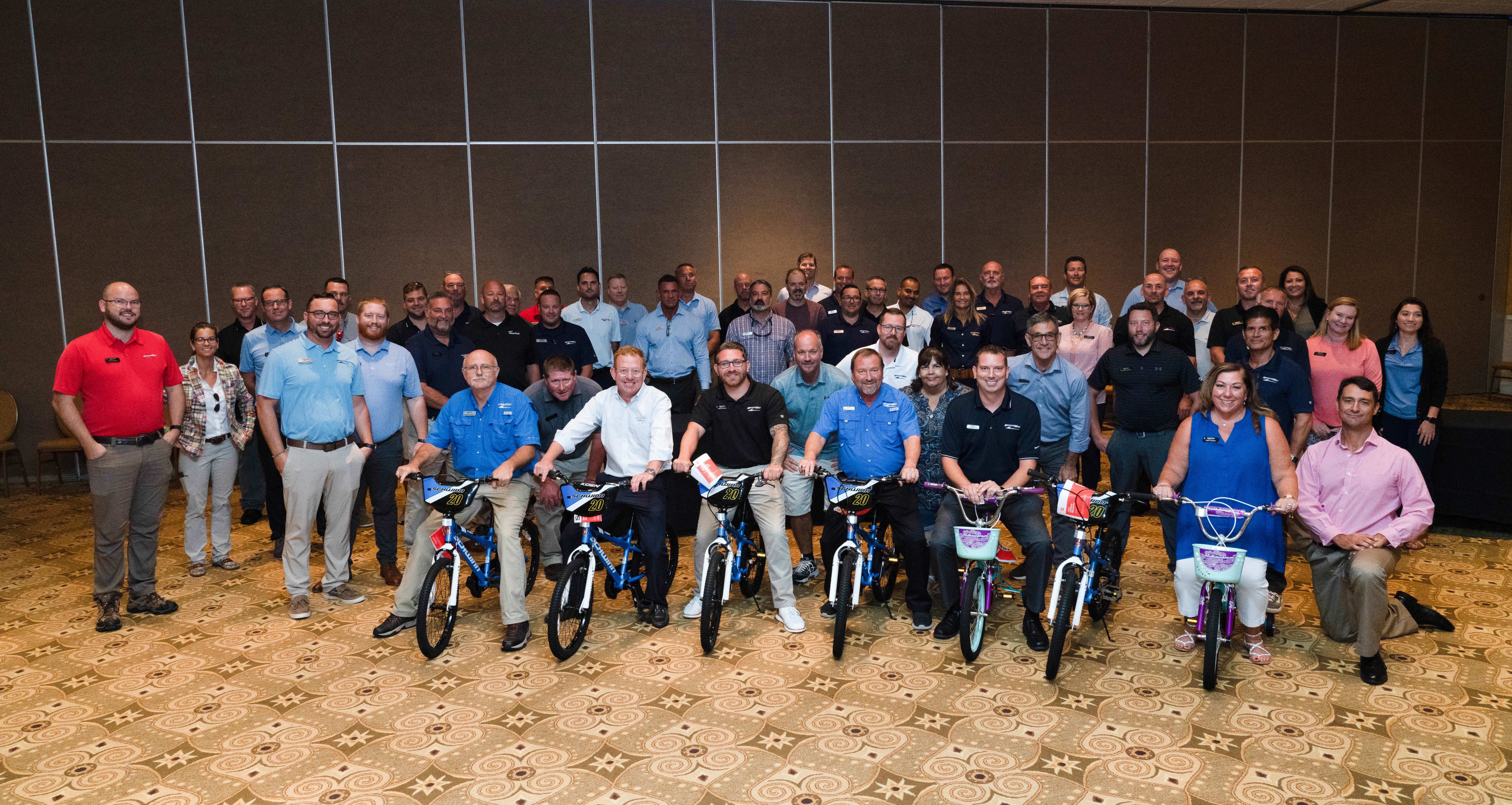 MarineMax service team builds bikes for Florida families