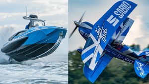 Sunseeker Hawk 38 to take on boat vs plane challenge at Bournemouth air show