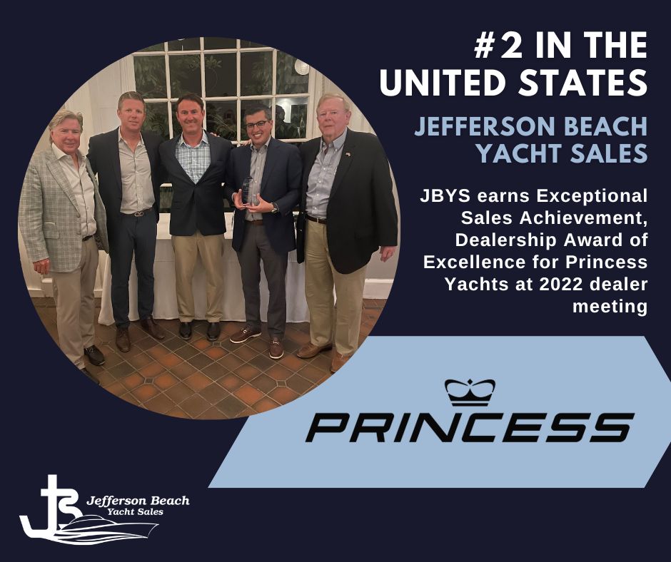 Jefferson Beach Yacht Sales Recognized by Princess Yachts