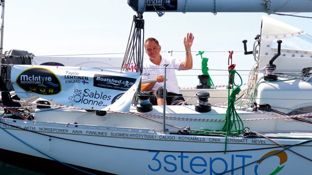 Golden Globe skipper Tapio Lehtinen rescued by fellow competitor after 24 hours in liferaft