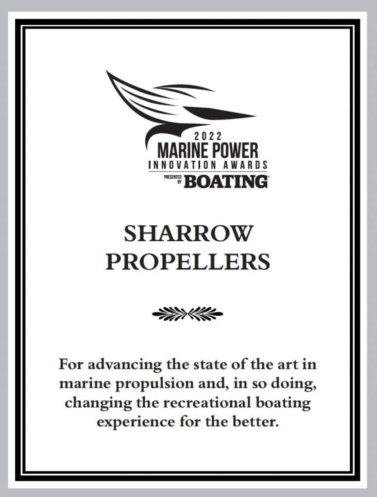 Marine Power Innovation Awards 2022: Sharrow Marine Propellers