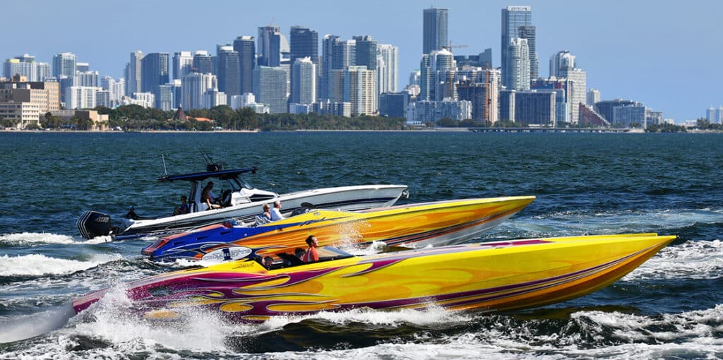 Miami Boat Show Poker Run From Above: Traditions Old And New
