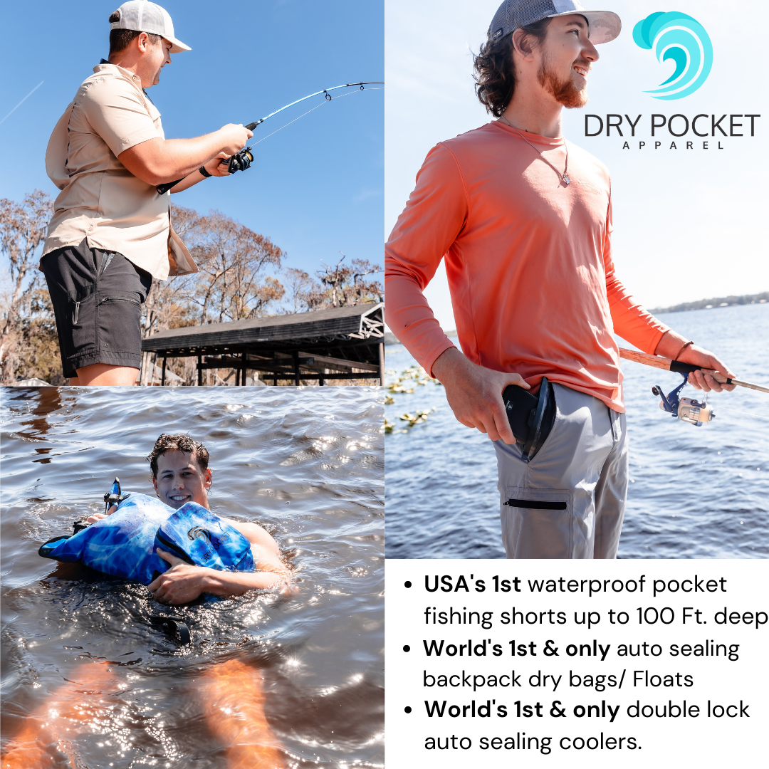 Dry Pocket Apparel offers USA’s 1st Waterproof Pocket Fishing Shorts