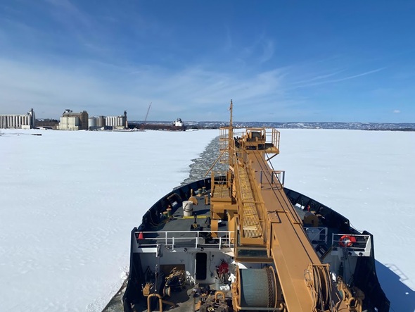 NOAA, Coast Guard Partner to Collect Data from an Icebreaker in the Great Lakes